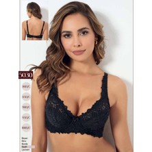 Iç Giyim Godewo Yarım Süngerli Dantelli Toparlayıcı (Minimizer) Balenli Içi Boş Sütyen