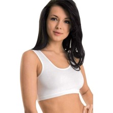 Iç Giyim Derya Kurşun Pamuk Kumaş Süngersiz Kalın Askılı Body Sütyen (3 Adet)