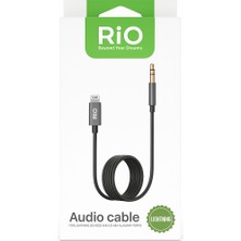 Çnrline Riotech Lightning Girişli 3.5Mm Aux Ses Kablosu - Araç Ve Kulaklık İçin 1 Metre Ses Aktarım Kablosu-A2
