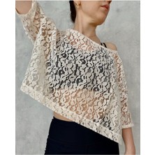 Bol Kesim Dantel Tişört