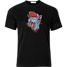 Kedi Baskılı Siyah Erkek T-Shirt