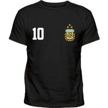 Arjantin Argentina 10 3yıldız Dünya Kupası 2022 World Cup Pamuklu Tshirt