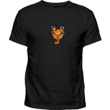 Garfield Baskılı Siyah Erkek T-Shirt