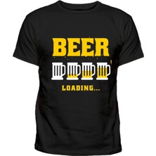 Beer Loading Baskılı Bira Baskılı Pamuklu Tişört