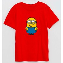 Minion Baskılı Pamuklu Unisex Tshirt