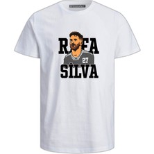 Rafa Baskılı Erkek Pamuklu Beyaz Tshirt