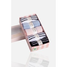 Kadın Pamuklu 5 Çift Özel Kutulu Havlu Patik Çorap 55214