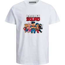 Roblox Squad Baskılı Pamuklu Çocuk Tshirt