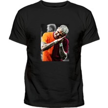 I?yi? Uykular Gol Sevi?nci? Baskılı Pamuklu Çocuk Si?yah T-Shirt