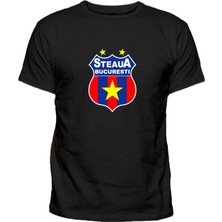 Steaua București (Fcsb) Büyük Baskılı Pamuklu Tshirt
