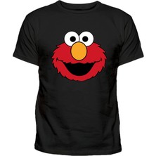 Kurabiye Canavarı Elmo Baskılı Unisex Pamuklu Çocuk Tshirt