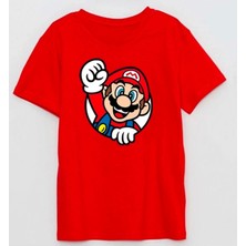 Süper Mario Baskılı Pamuklu Çocuk Tshirt
