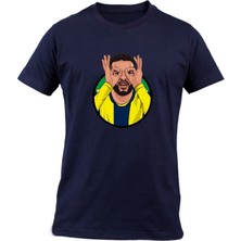 Gözlük Gol Sevinci Ennesyri Baskılı Pamuklu Yetişkin Tişört