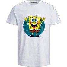 Sünger Bob Baskılı Pamuklu Çocuk Tshirt