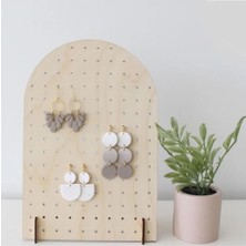 Woodhub Ahşap Küpe Organizer, Takı Tutucu ve Sunum Standı, Şık ve Pratik Tasarım