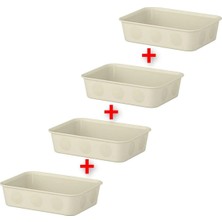 Pratik Dolap Içi Düzenleyici Kutular 15X20X5 Cm, 4'lü Set