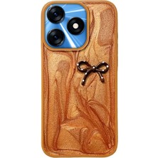Tecno Spark 10C Uyumlu Kılıf Zebana Fionka Silikon Kılıf Kahverengi