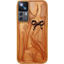 Xiaomi Mi 12T Pro Uyumlu Kılıf Zebana Fionka Silikon Kılıf Kahverengi