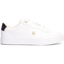 Tommy Hilfiger ESSENTIAL CHIC COURT SNAE KIRIK BEYAZ Kadın Sneaker