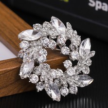 Oamg Broş Kıdemli Işık Duygusu Lüks Kadın Korsaj Kristal Inci Yüksek Dereceli Pimler Çift Kullanımlı Mücevher Sınıfı Aksesuarlar (Yurt Dışından)