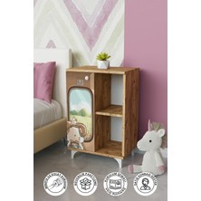 Hediyeler Kapında 2 Raflı Tek Kapak Train Passengers  Çocuk Odası Çok Amaçlı Dolabı