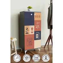 Hediyeler Kapında Modern Cubes 3 Raflı Çok Amaçlı Dolap Mutfak Salon Banyo Ofis Salon Dolabı