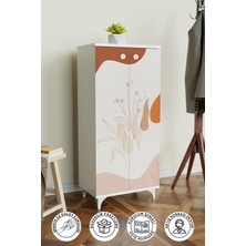 Hediyeler Kapında Soft Lines 3 Raflı Çok Amaçlı Dolap Mutfak Salon Banyo Ofis Salon Dolabı Beyaz