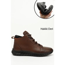 GÖNDERİ Erkek Taba Antik Fermuarlı Hakiki Deri Outdoor Bot