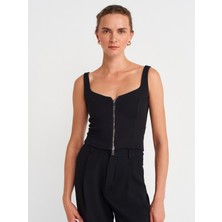 31978 Fermuarlı Top-Siyah