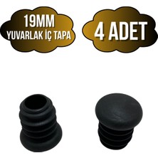 DS Yapı Yuvarlak Demir Profil Iç Tapa Geçme Plastik Ayak Geçme Koruma PLASTIĞI(19MM)(SİYAH)