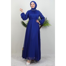 Helen Taşlı Janjan Elbise Gece Mavi