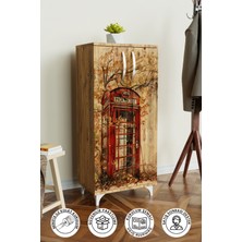 Phone Box 3 Raflı Çok Amaçlı Dolap Mutfak Salon Banyo Ofis Salon Dolabı