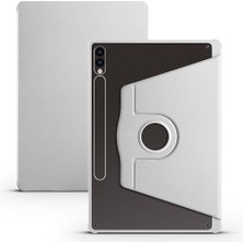 Sickossi Galaxy Tab S9 Plus Kılıf  Uyumlu Scks Termik Kalem Bölmeli Dönebilen Standlı Kılıf-Gri