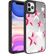 Sickossi Apple iPhone 11 Pro Kılıf Aynalı Desenli Kamera Korumalı Parlak Scks Mirror Kapak-Yıldız