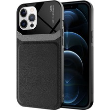 Mobaxaksesuar Apple iPhone 12 Pro Kılıf Parlak Tpu Emiks Kapak Siyah
