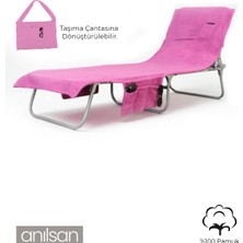 %100 Pamuk Şezlong Havlusu Mürdüm 60x180 cm - Hızlı Kuruyan Plaj ve Havuz Havlusu