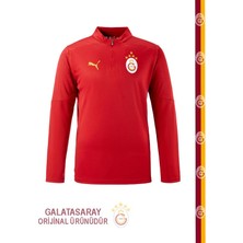 Galatasaray Puma Lisanslı A Takım Kırmızı Yarım Fermuarlı Antrenman Üst