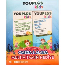 Asfstore Youplus Kids Omega-3 150 ml + Youplus Kids Vm Multivitamin ve Mineral Kompleksi 150 ml