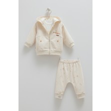 Bebek 3'lü Mevsimlik Takım Kapüşonlu Sweatshirt + Body + Pantolon (3-18 Ay)