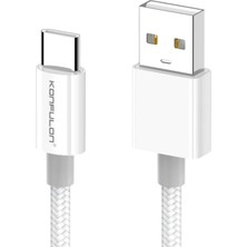 DC80 1m 3A USB To Type-C Hızlı Şarj Kablo - Beyaz