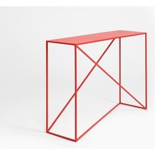 Hitit Dekorasyon Blaay Kırmızı Metal Dresuar Konsol