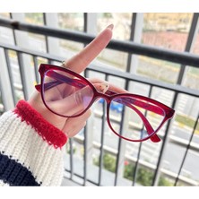 Talya Cateye Bordo Mavi Işık Filtreli Ekran Gözlüğü Optik Uyumlu Camları Değişebilir