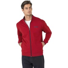 Pierre Cardin 7120 Erkek Uzun Kollu Dik Yaka Eşofman Takımı-Bordo