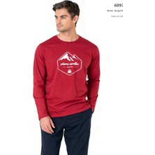 Pierre Cardin 6097 Erkek Uzun Kollu Bisiklet Yaka Pijama Takımı-Bordo