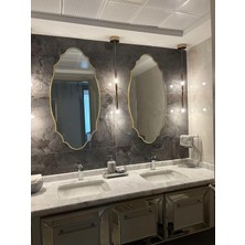 Mks Design 50X105 Duvar Dekor Aynası / Duvar Aynası / Konsol Aynası / Düzensiz Ayna / Estetik Ayna