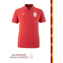 Galatasaray Orijinal Puma A Takım Kırmızı 5 Yıldız Polo T-Shirt M Beden Yaz Mevsimi Özel Tasarım