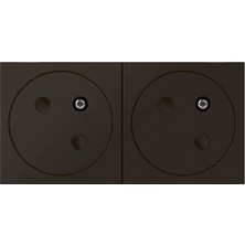 Legrand 079192L Ikili Düz Düzey Ups Priz 45 Derece , Ç.k Otomatik 16A , 250W 4m Siyah