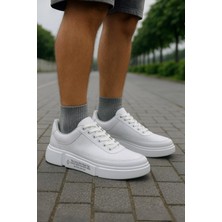 Günlük Erkek Spor Ayakkabı Bağcıklı Dikiş Detaylı Hafif Kalın Yüksek Taban Sneaker MC06