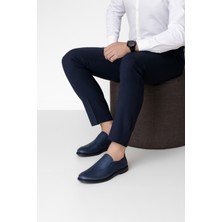 Growish GR0204 Hakiki Deri Delikli Hafif Poli Taban Comfort Lacivert Klasik Günlük Erkek Ayakkabı