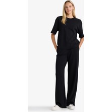 DeFacto Straight Fit Geniş Bol Paça Basic Düz Cepli Eşofman Altı D3759AX25AU